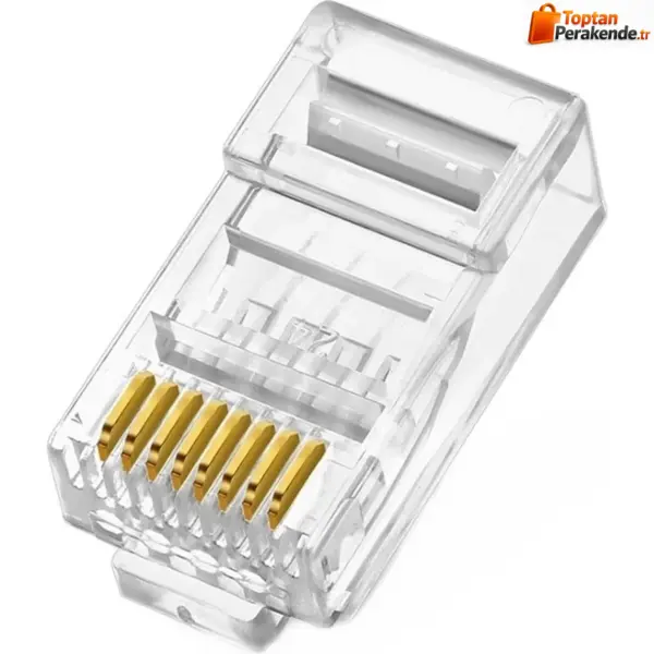 Wellbox 8P8C CAT 6 RJ45 Plastik Konnektör Ethernet Kablosu Fişi